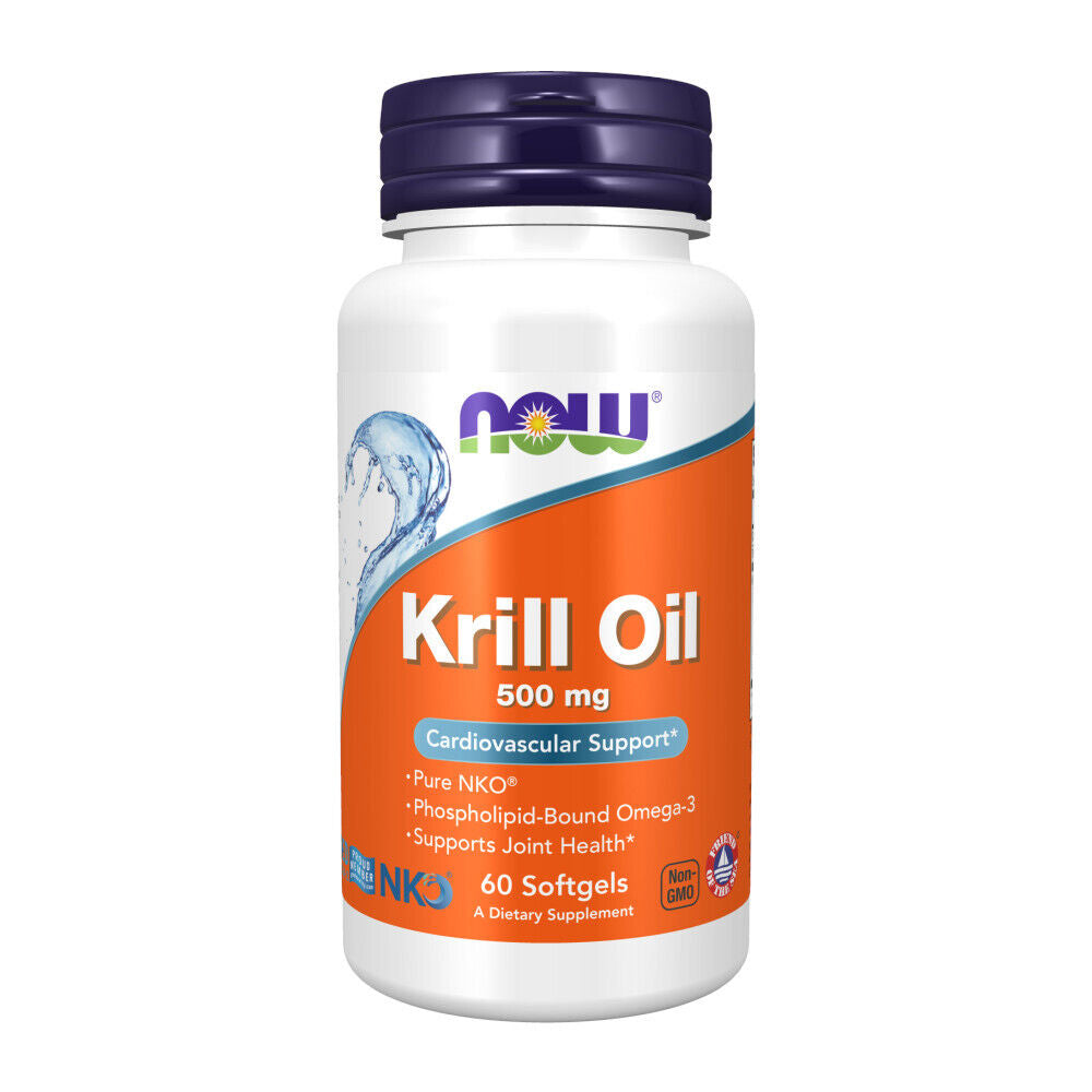 Krill Oil 500Mg 60 Softgels Cardiovascular Support, Joint Health