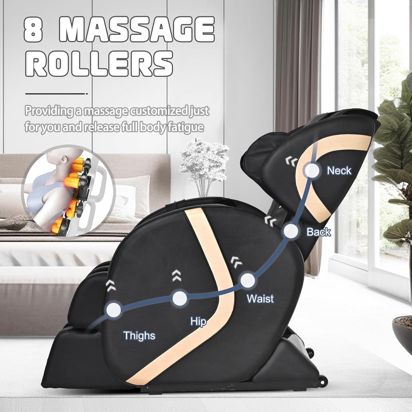 Full Body Shiatsu Massage Chair Recliner ZERO GRAVITY Back Roller Air Pressure