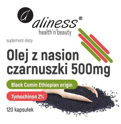 ALINESS Black Cumin Seed Oil 2% 500Mg / 1000Mg (Blood Glucose Regulation) 60/120