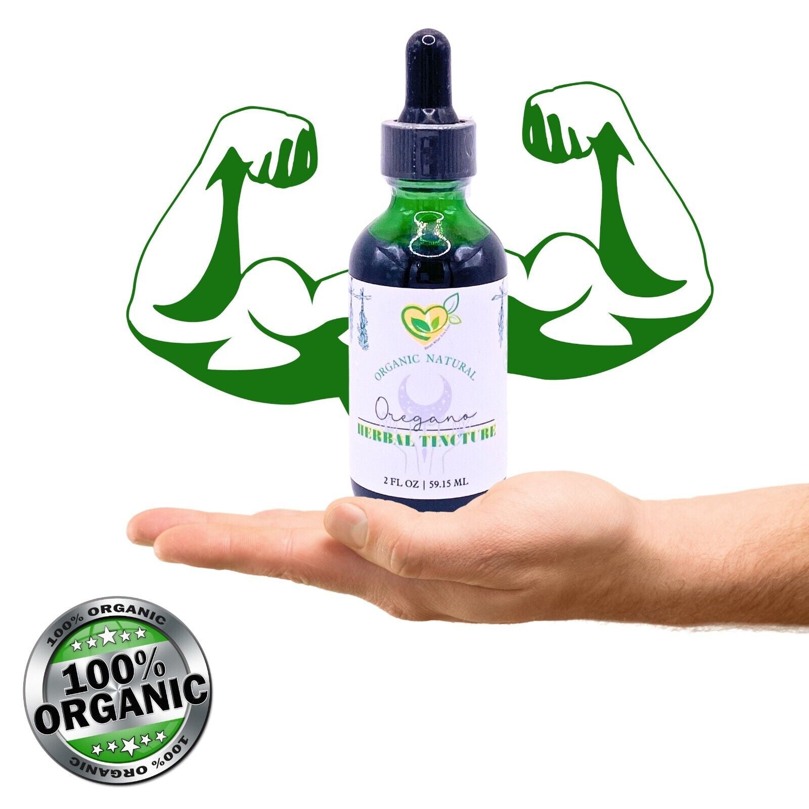 Oregano Tincture Liquid Herbal Drops 2Oz Digestive Breath Immune Skin Aid