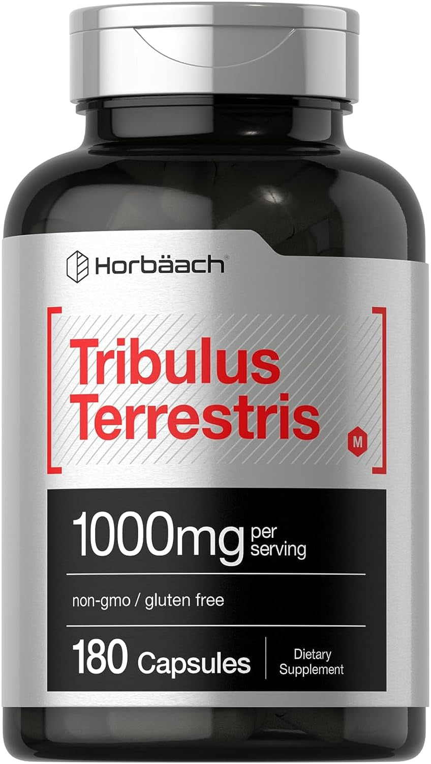 Tribulus Terrestris | 1000Mg | 180 Capsules | for Men and Women | Non-Gmo & Glut