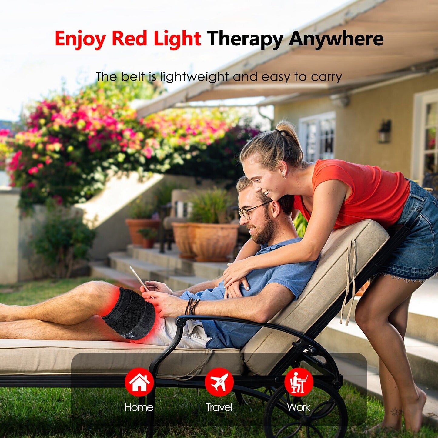 Red Light Therapy Waist Belt LED Infrared Wrap Devices Body Arthritis Pain Relief