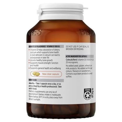 Blackmores Vitamin D3 1000IU 300 Capsules