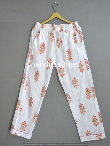 Natural Cotton Pyjama Set Individually Hand Made in India