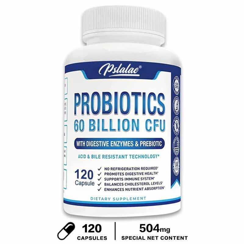 Probiotics 60 Billion CFU Capsules - Promote Digestive Health, Immune Support