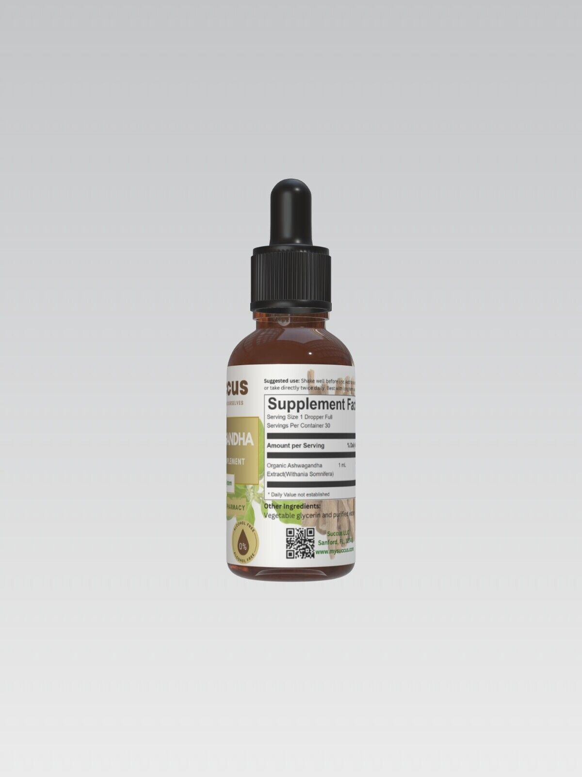 Ashwagandha Tincture (Alcohol Free) - Mental Clarity and Focus Support