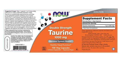 Double Strength Taurine 1000Mg (Nervous System) 100 Caps