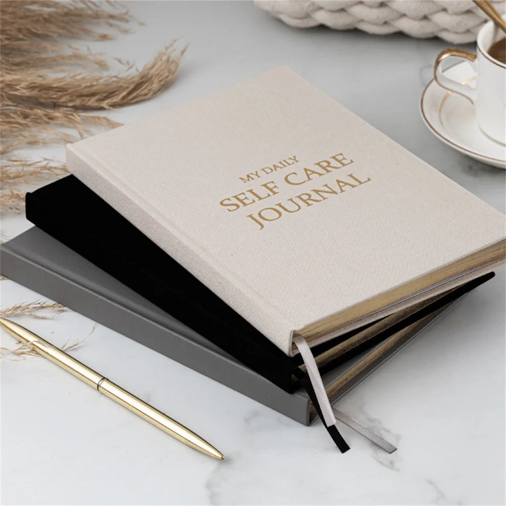 Gratitude Journal Five-Minute Journal Happy Book Self-Help Diary Cloth Cover Notebook