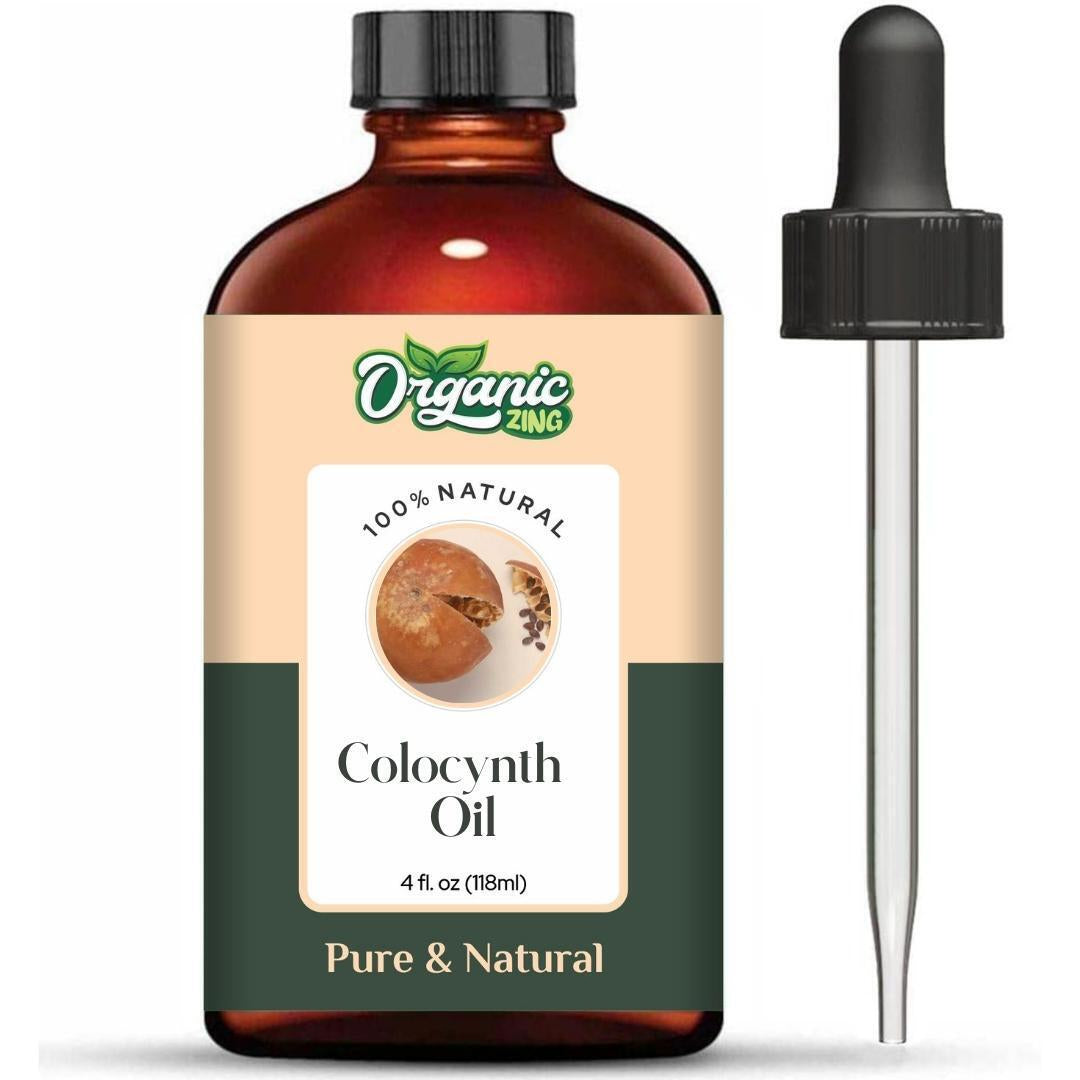 Organic Zing Colocynth 100% Pure & Natural Essential Oil - {118Ml/3.99 Fl Oz}.