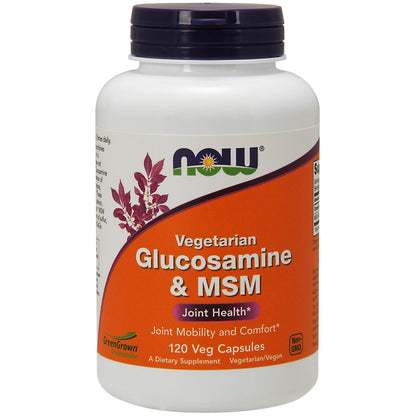 NOW Foods Glucosamine & MSM, Vegetarian, 120 Veg Capsules