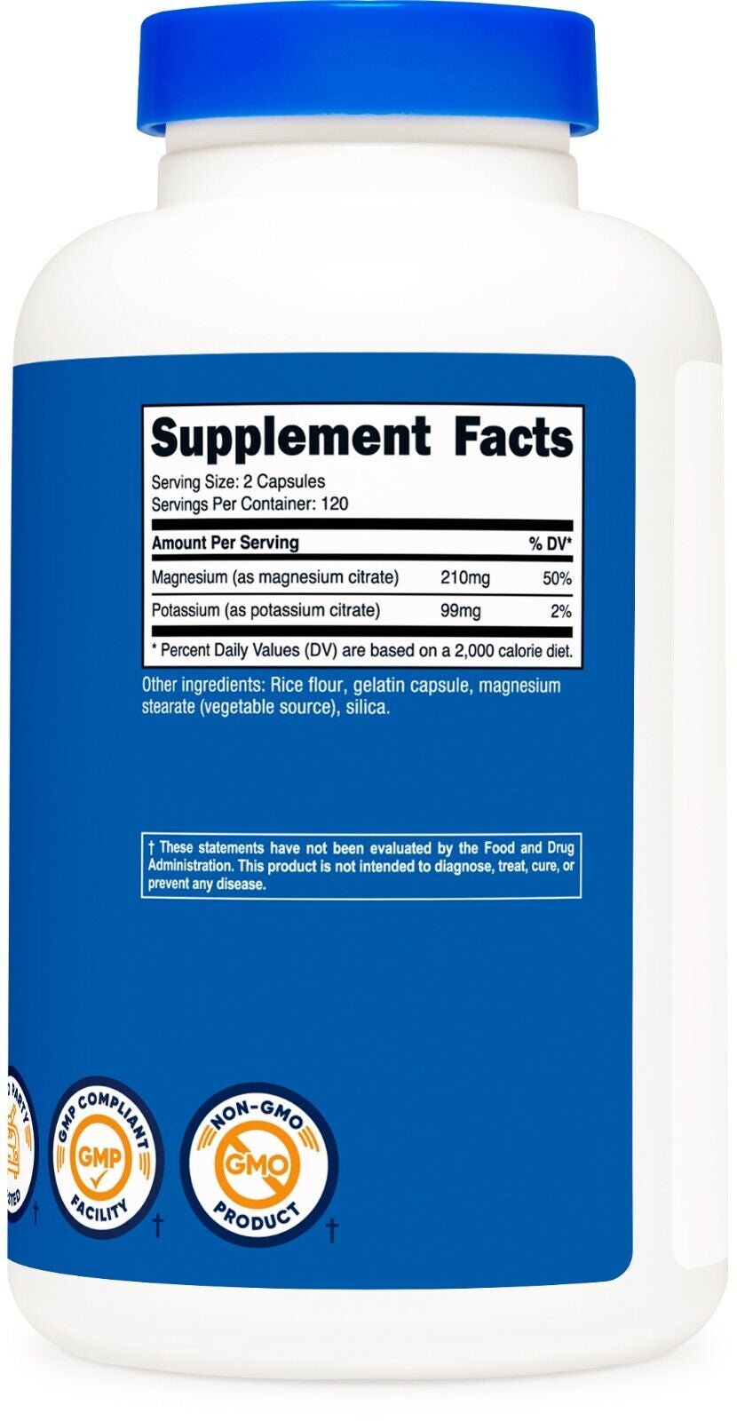 Potassium (99 Mg) Magnesium (210 Mg) Citrates, 240 Capsules