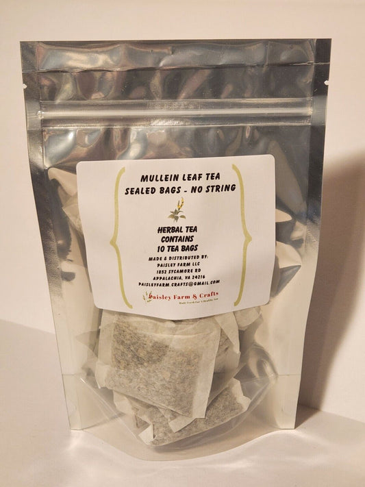 Mullein Leaf Tea Bags - All Natural Wildcrafted