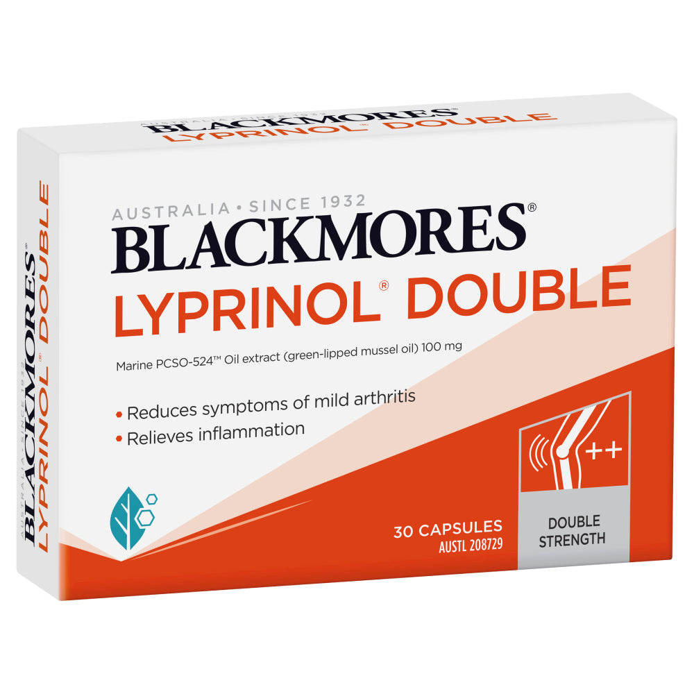 Blackmores Lyprinol Double Strength 30 Capsules Osteoarthritis Pain Relief