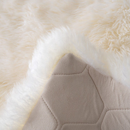 100% Pure Sheepskin Bed Cover Warm Australian Wool Blanket