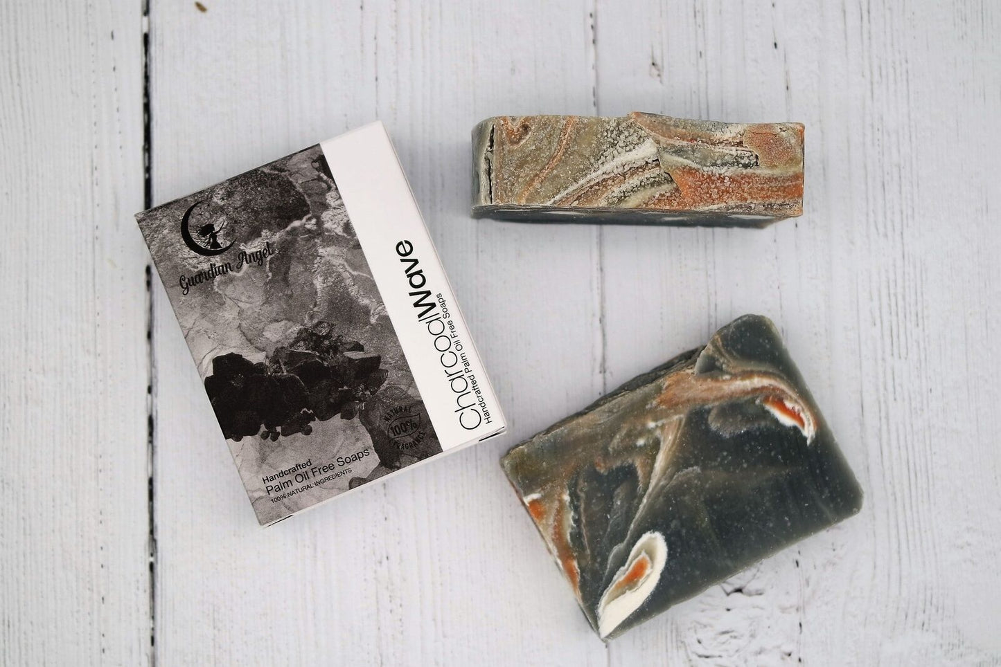 Charcoal Wave - Charcoal, Clay, Lime, Ginger & Mint Natural Soap Bar