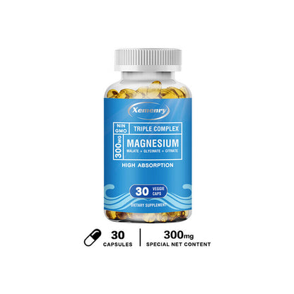 Triple Magnesium Complex - Magnesium Malate, Glycinate, Citrate - Muscle Health