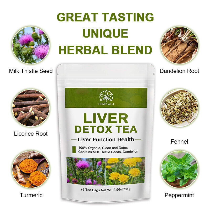 Liver,Kidney and Pancrea Herbal Tea | 42 Bags | Detox & Cleanse Herbal Tea