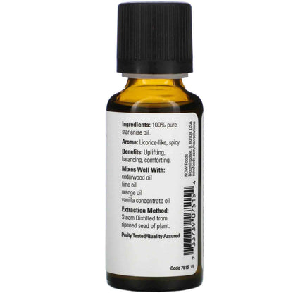 NOW Essential Oil 100% Pure Star Anise 1 Fl. Oz. / 30Ml