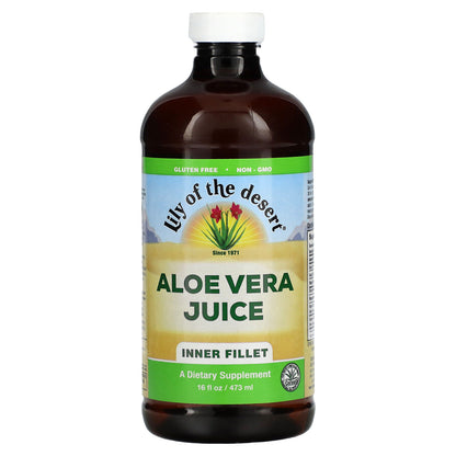 Aloe Vera Juice, Inner Fillet, 16 Fl Oz (473 Ml)