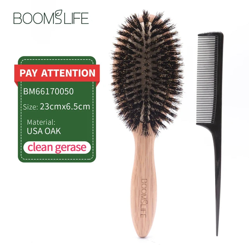 Natural Boar Bristle Hair Brush 