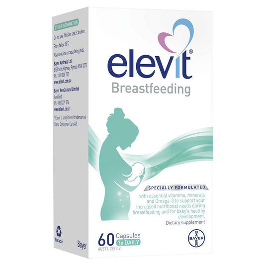 NEW Elevit Breastfeeding Multivitamin 60 Capsules Multi Vitamins