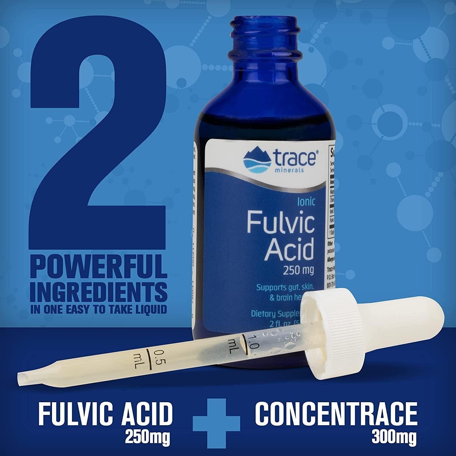 Trace Minerals Liquid Ionic Fulvic Acid, 60 Servings, 2 Fl Oz