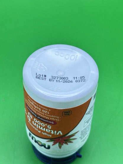 NOW Foods Vitamin D3 Highest Potency 5000 IU, 120 Softgels Exp 11/2026