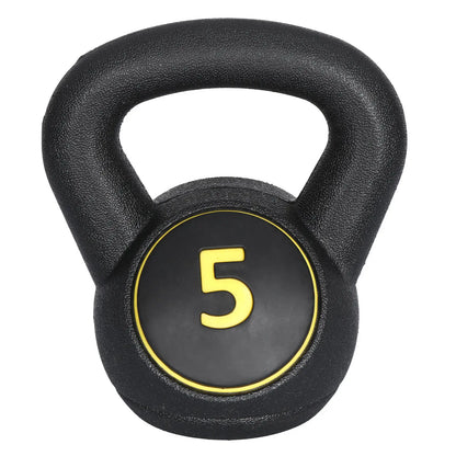 Kettlebell 3-Piece Set Fitness Strength Training Exercise with Base Home Gym