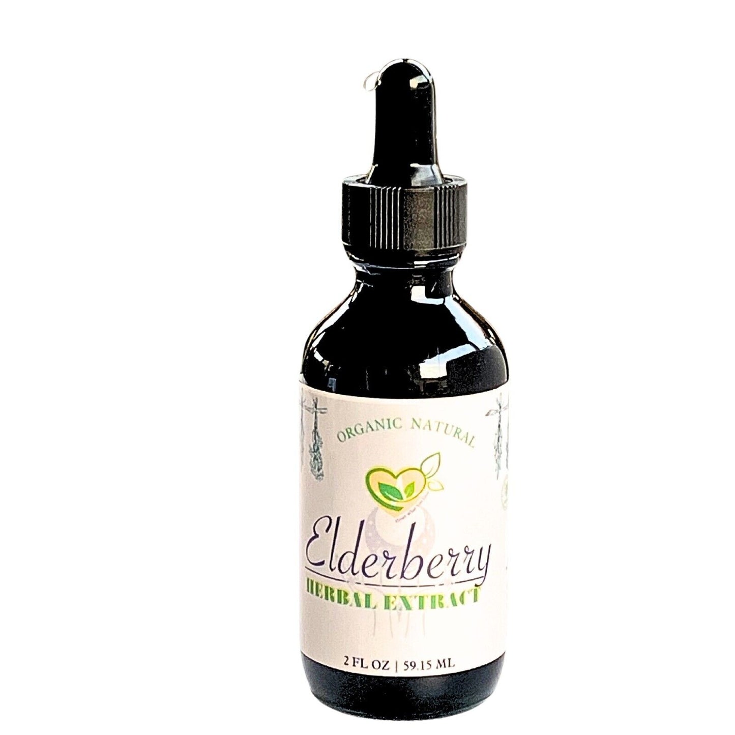 Elderberry Non-Alcohol Sambucus Nigra Extract Liquid Herb Drops Immunity Aid 2Oz