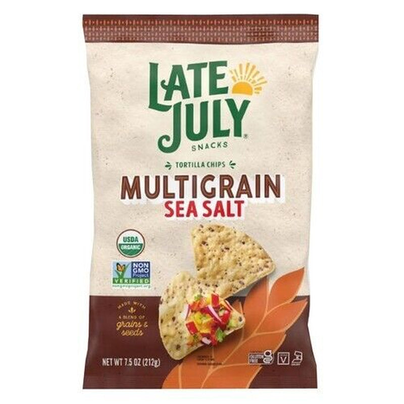 Organic Multigrain Tortilla Chips with Sea Salt 7.5 Oz