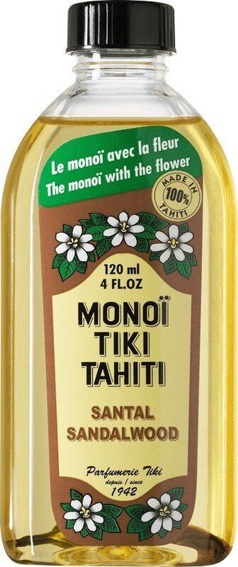 Monoi Tiare Cosmetics Coconut Oil Sandalwood 4 Oz Oil