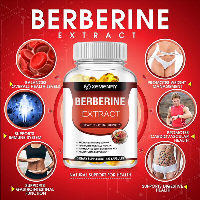 Berberine Extract 1800Mg - High Absorption, Heart Health Support Supplements