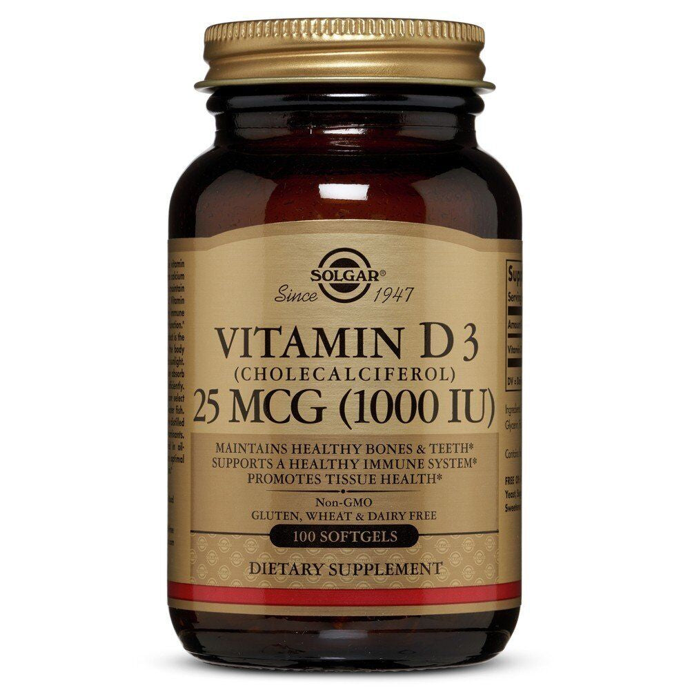 Solgar Vitamin D3 25 MCG ( 1000 IU) 100 Softgel