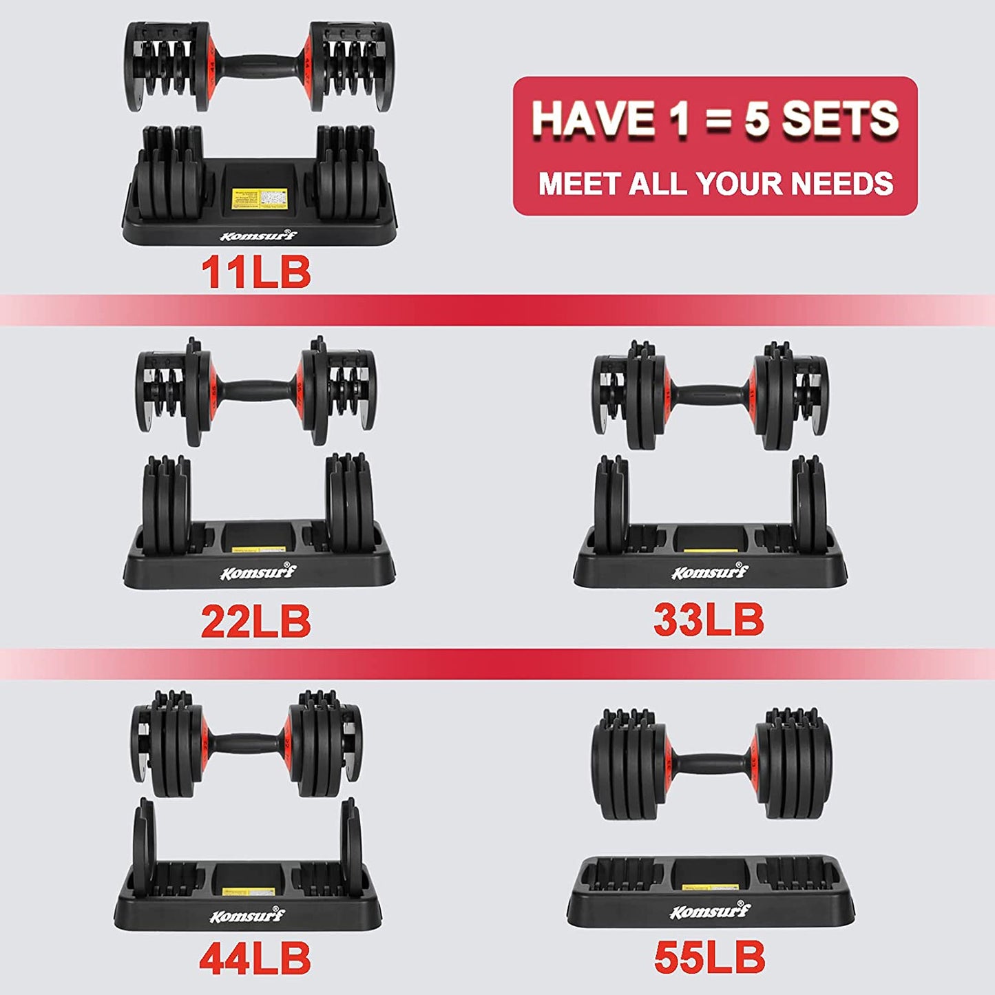 Adjustable Weight Dumbbells