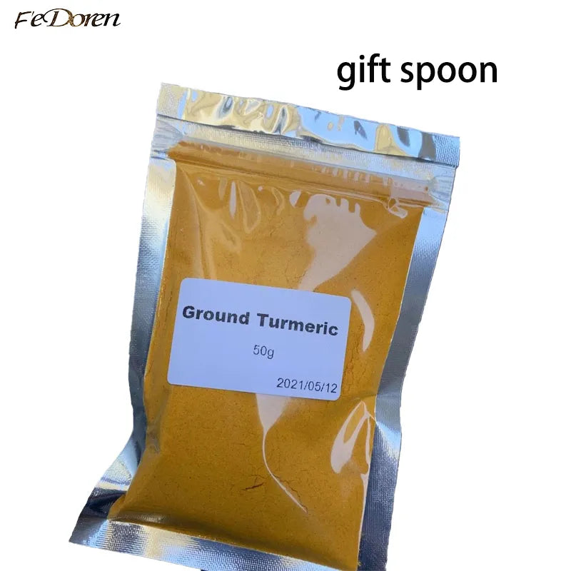 50G Pure Organic Turmeric Powder Turmeric Curcumin Root Curcuma Longa DIY Homemade Dark Spot Moisturizing Whitening Cream