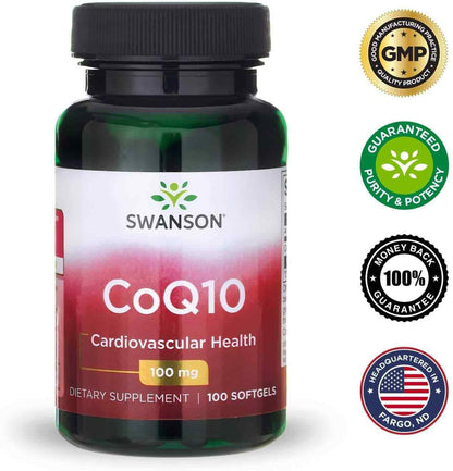 SWANSON Coq10 100Mg (Coenzyme Q10) 100 Softgels