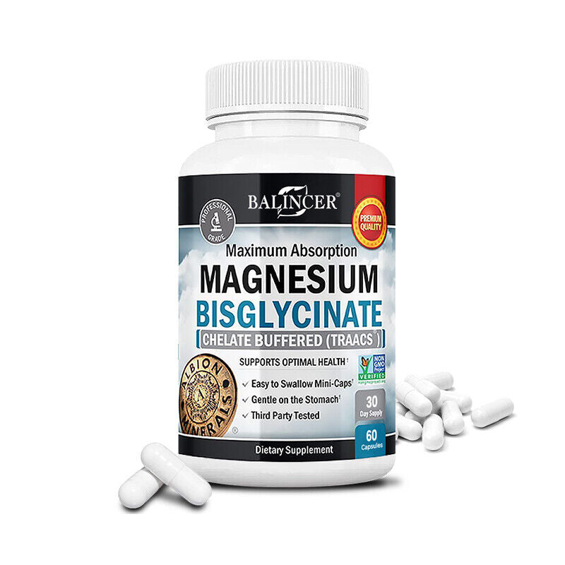 Magnesium Bisglycinate - Maximum Absorption - Promotes Muscle & Joint Health