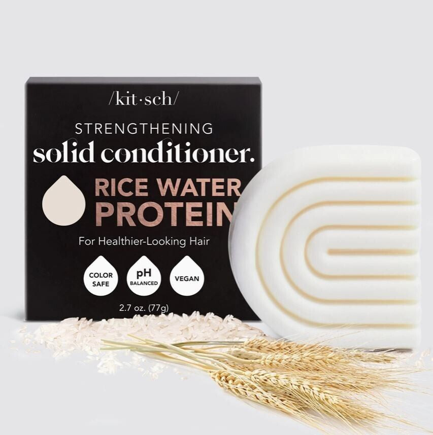 Kitsch Strengthening Hair Conditioner Bar with Rice Water Protein | Made in US |