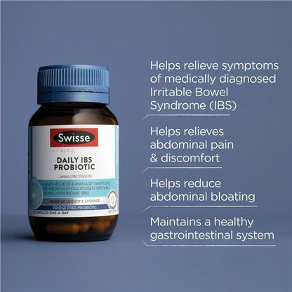 Swisse Ultibiotic Daily IBS Probiotic 30 Capsules