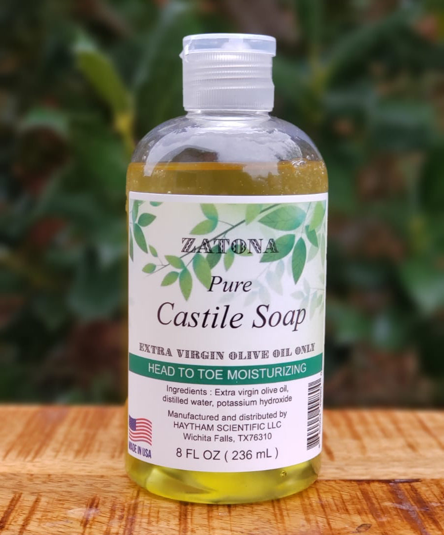 Castile Liquid Soap - Extra Virgin Olive Only (8Fl Oz)