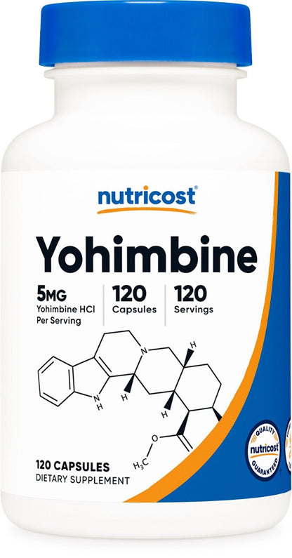 Yohimbine Hcl 5Mg, 120 Capsules - Extra Strength