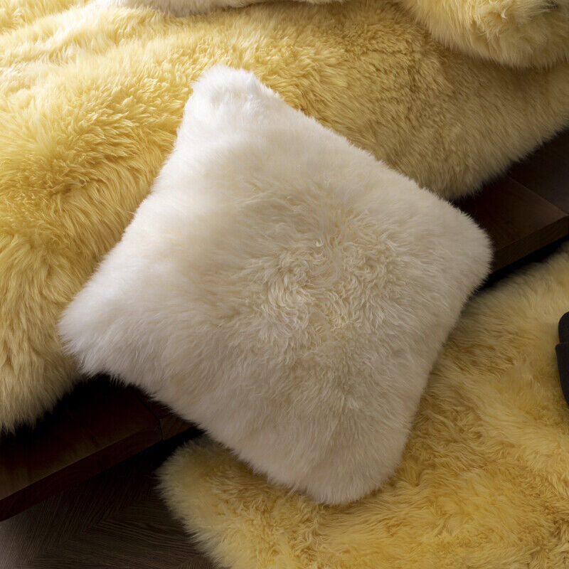 100% Pure Sheepskin Bed Cover Warm Australian Wool Blanket