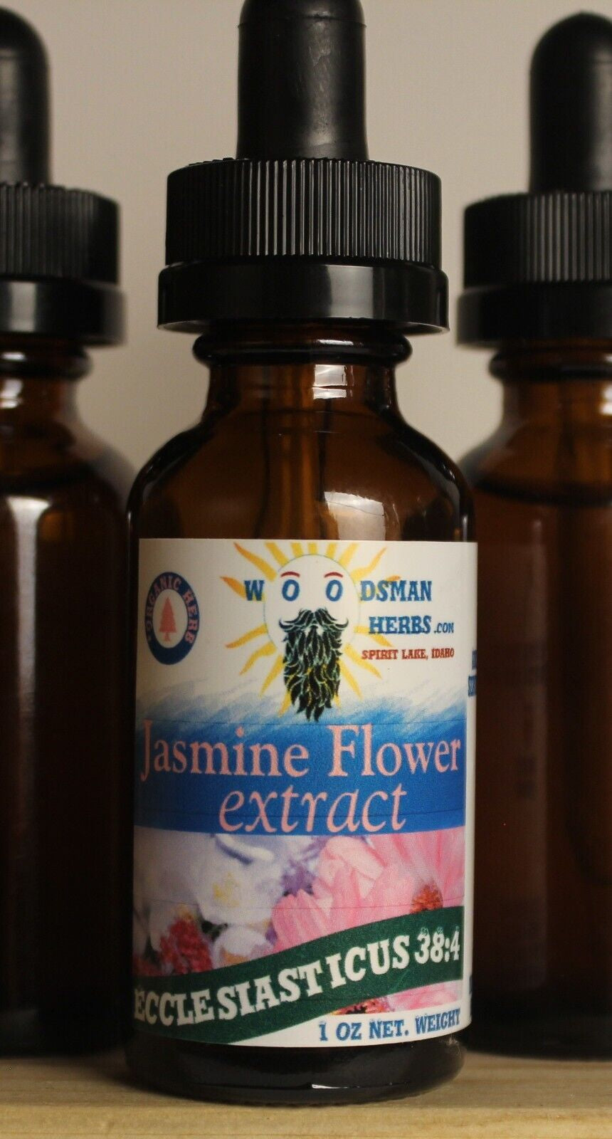 2 - Pack Jasmine Herbal Extract, All Natural, Organic, 114 Proof, Made in Idaho