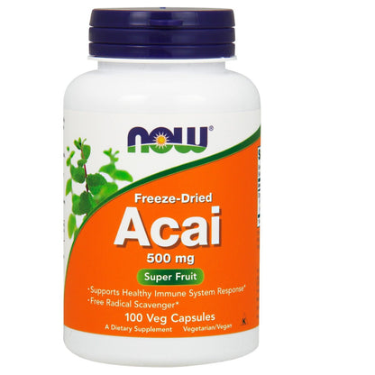 NOW Foods Acai, 500 Mg, 100 Veg Capsules