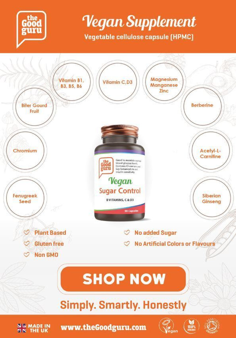 The Good Guru VEGAN Sugar Control Supplements