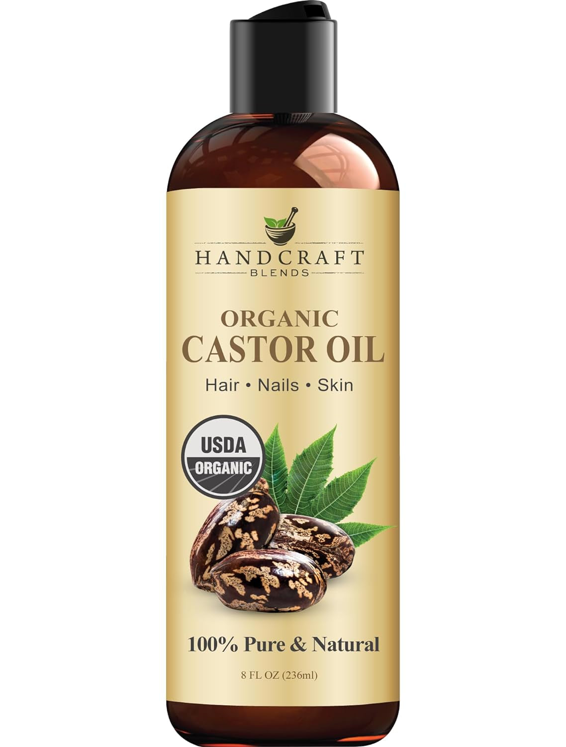 Castor Oil 100%USDA ORGANIC for Eyelashes,Eyeb