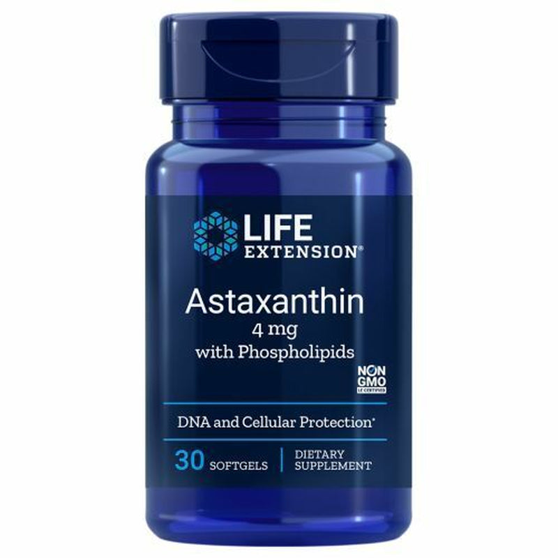 Bio-Enhanced Astaxanthin with Phospholipids 4 Mg 30 Soft Gels by Life Extension