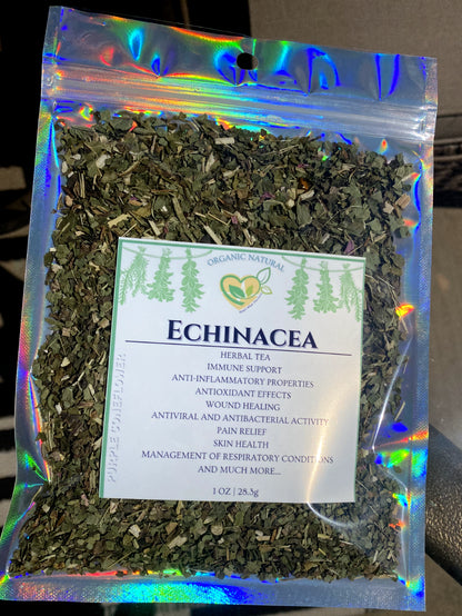 Echinacea Organic Herb Dried Cut  Ready Echinacea Purpurea 28.3G 100% Pure