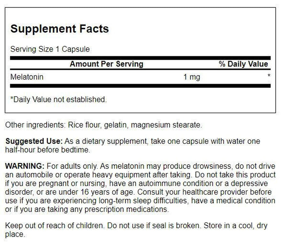 Swanson Melatonin 1Mg,3Mg,5Mg,10