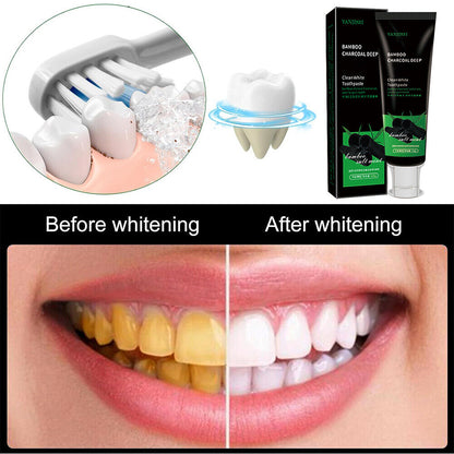 Activated Bamboo Charcoal Teeth Whitening Toothpaste Natural Black Oral Care